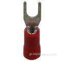 VF8-6Y Tin Polded Copper Instulated Spade Terminals